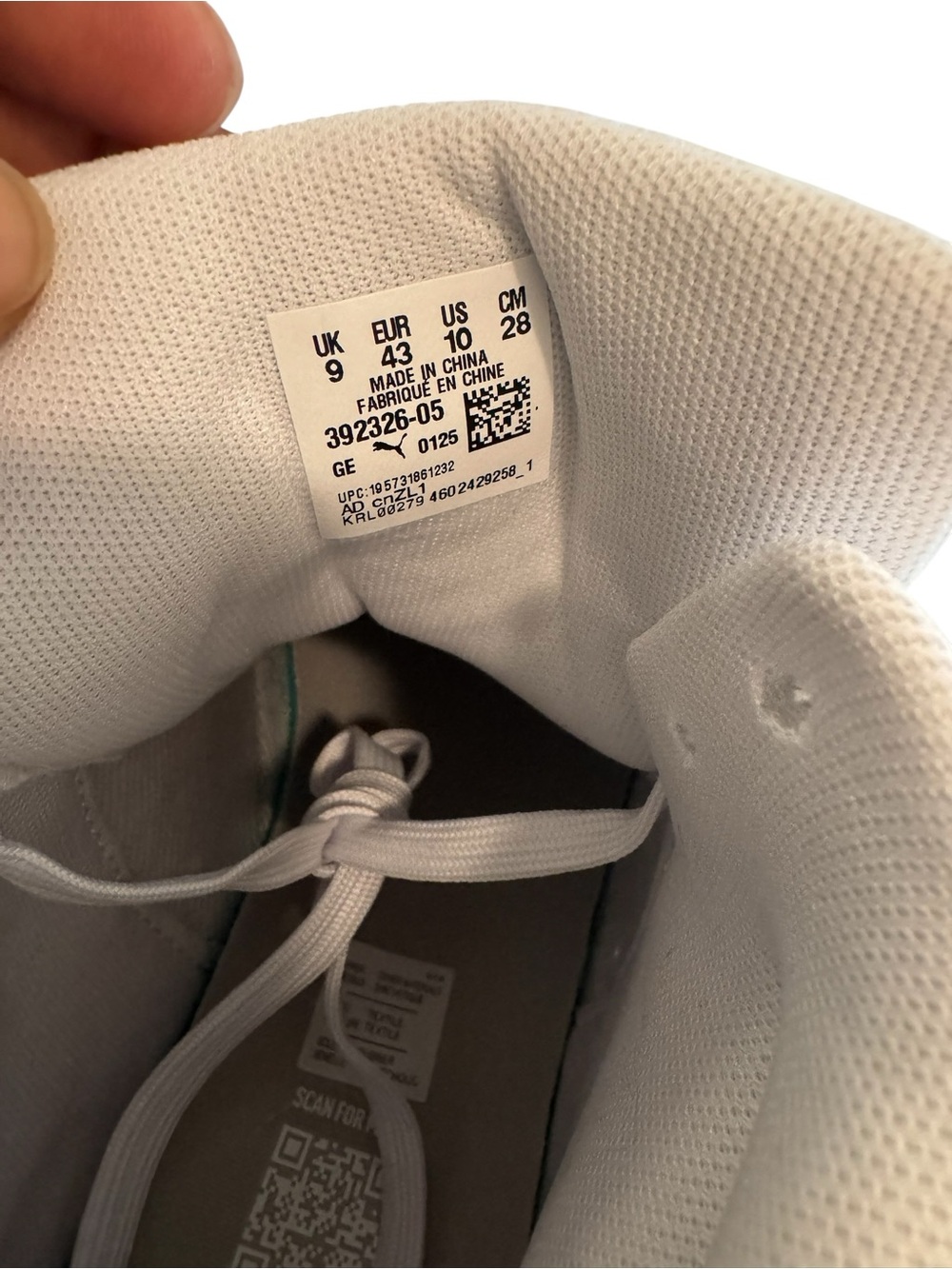 Puma Men’s High-Top Sneaker in White and Light Gray - Picture 2 of 6
